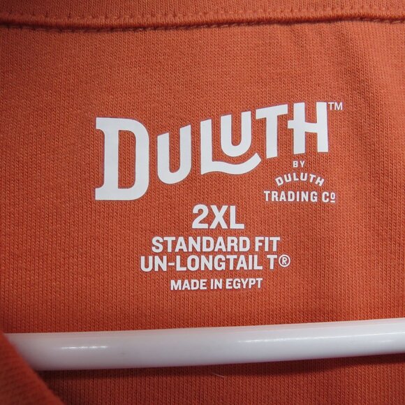 Duluth Trading Shirt Mens Size 2XL Standard Fit Un Longtail Button Front Orange - Picture 4 of 9